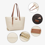 [Fanny Bag] BOSTANTEN Totebag Wanita Besar – Canvas & Kulit Sintetis