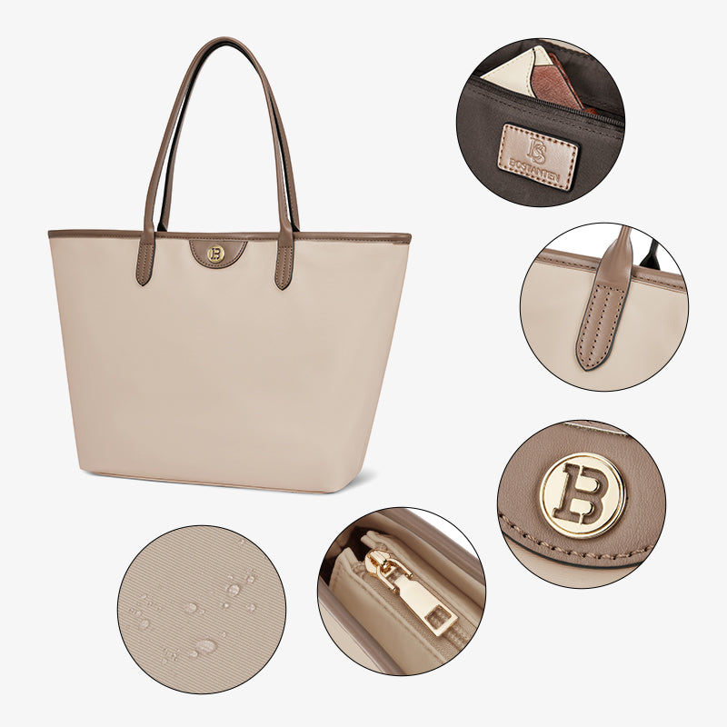 [Ashley Charles Bag] BOSTANTEN Totebag Wanita – Tas Canvas Hitam Putih, Bisa Jinjing & Bahu