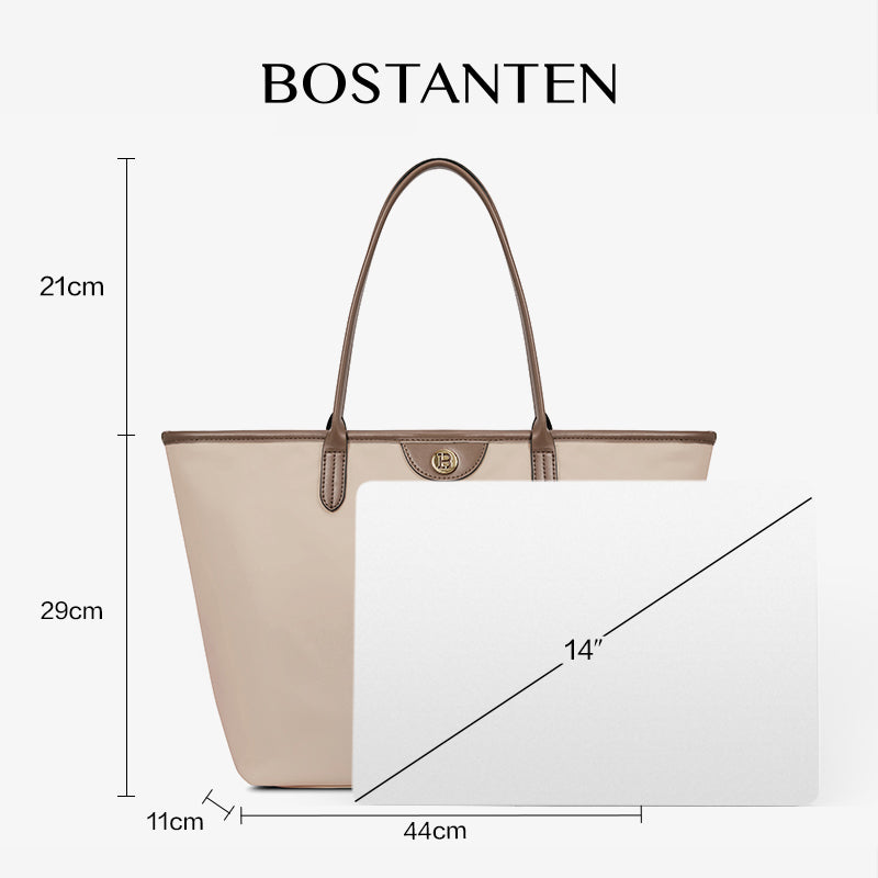 [Ashley Charles Bag] BOSTANTEN Totebag Wanita – Tas Canvas Hitam Putih, Bisa Jinjing & Bahu