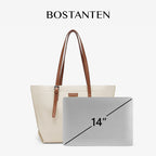 [Fanny Bag] BOSTANTEN Totebag Wanita Besar – Canvas & Kulit Sintetis