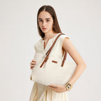 [Fanny Bag] BOSTANTEN Totebag Wanita Besar – Canvas & Kulit Sintetis
