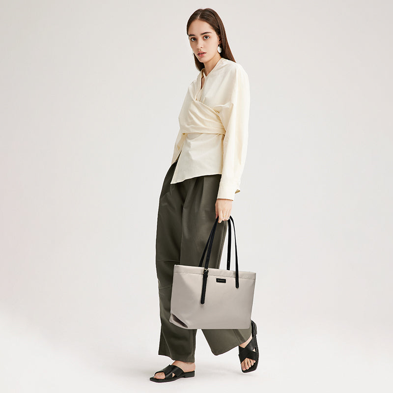 [Fanny Bag] BOSTANTEN Totebag Wanita Besar – Canvas & Kulit Sintetis