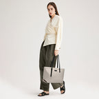 [Fanny Bag] BOSTANTEN Totebag Wanita Besar – Canvas & Kulit Sintetis