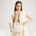[Fanny Bag] BOSTANTEN Totebag Wanita Besar – Canvas & Kulit Sintetis