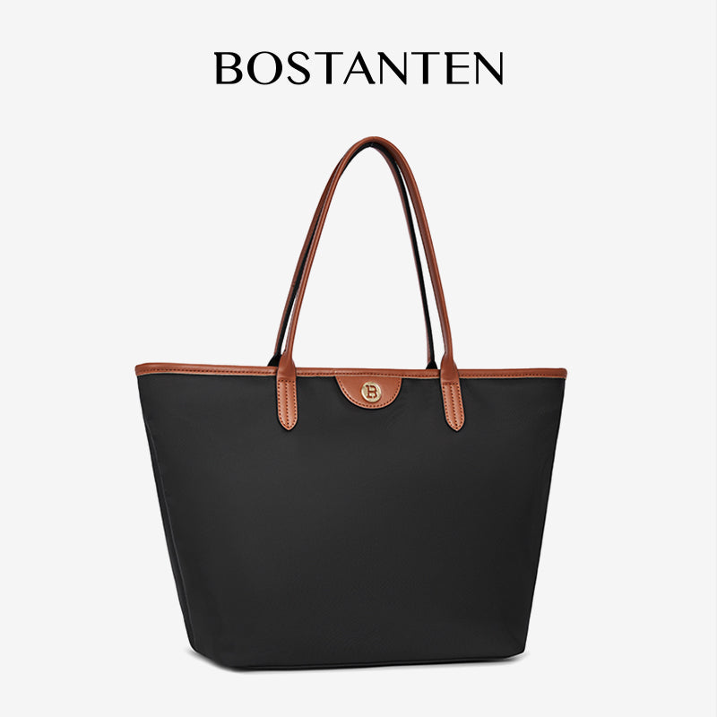 [Ashley Charles Bag] BOSTANTEN Totebag Wanita – Tas Canvas Hitam Putih, Bisa Jinjing & Bahu