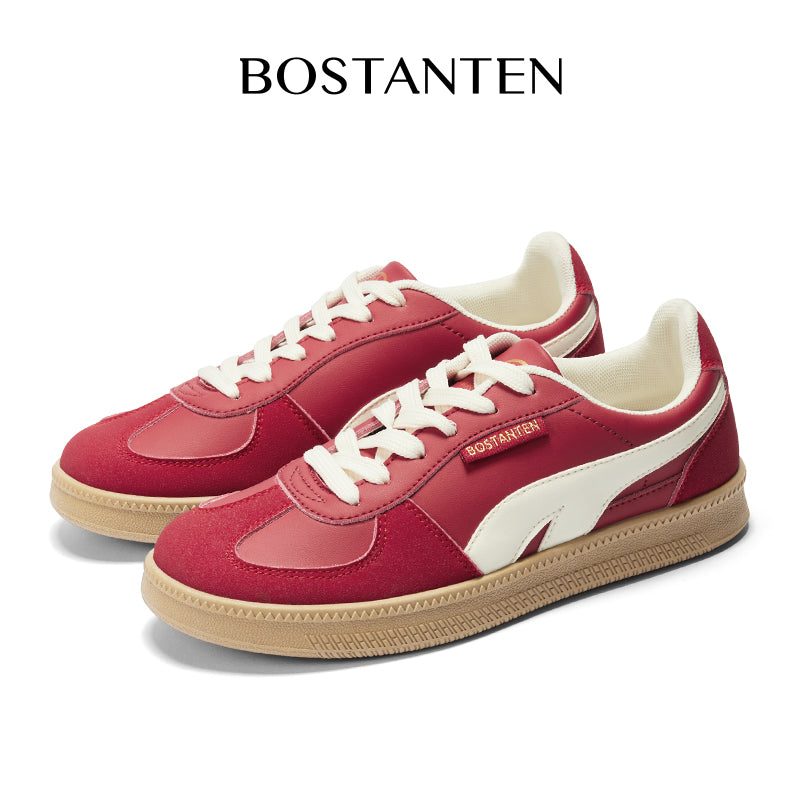 [Christy Shoes] BOSTANTEN Sepatu Kets Ringan dan Nyaman – Desain Kasual Anti Selip Warna Krem & Hitam