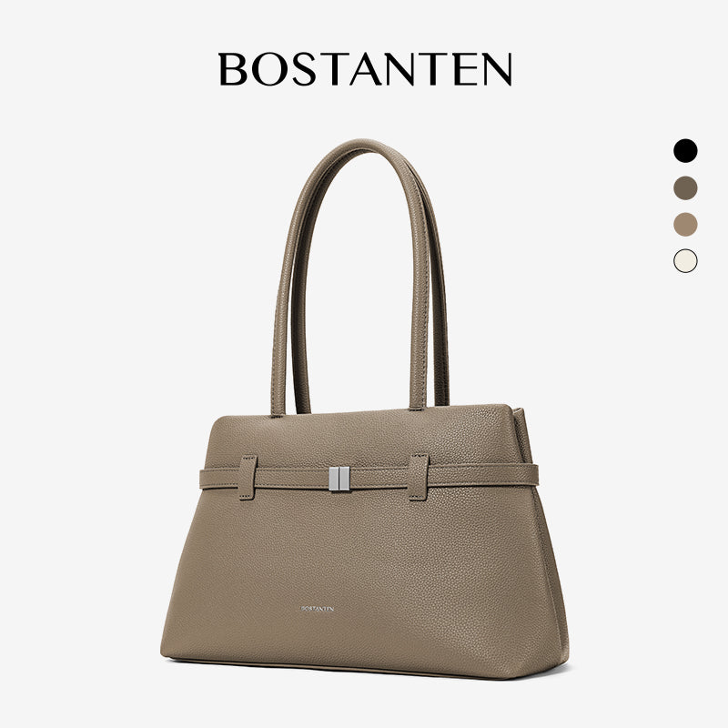 [Lock Tote Bag] BOSTANTEN Tas Tote Kulit PU Tas Selempang Handbag Wanita Korean Style Tote Bag Wanita