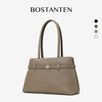 [Lock Tote Bag] BOSTANTEN Tas Tote Kulit PU Tas Selempang Handbag Wanita Korean Style Tote Bag Wanita