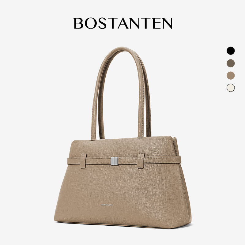 [Lock Tote Bag] BOSTANTEN Tas Tote Kulit PU Tas Selempang Handbag Wanita Korean Style Tote Bag Wanita