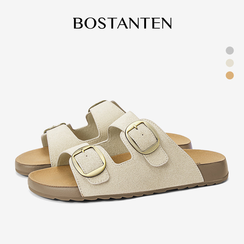 [Toast Shoes] BOSTANTEN Sandal Wanita Setengah Terbuka Sol Karet Anti Slip