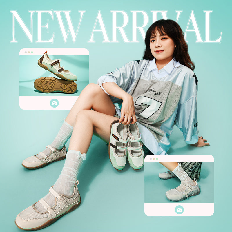 BOSTANTEN Polley Shoes Sneakers Wanita Sepatu Mary Jane