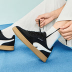 [Christy Shoes] BOSTANTEN Sepatu Kets Ringan dan Nyaman – Desain Kasual Anti Selip Warna Krem & Hitam