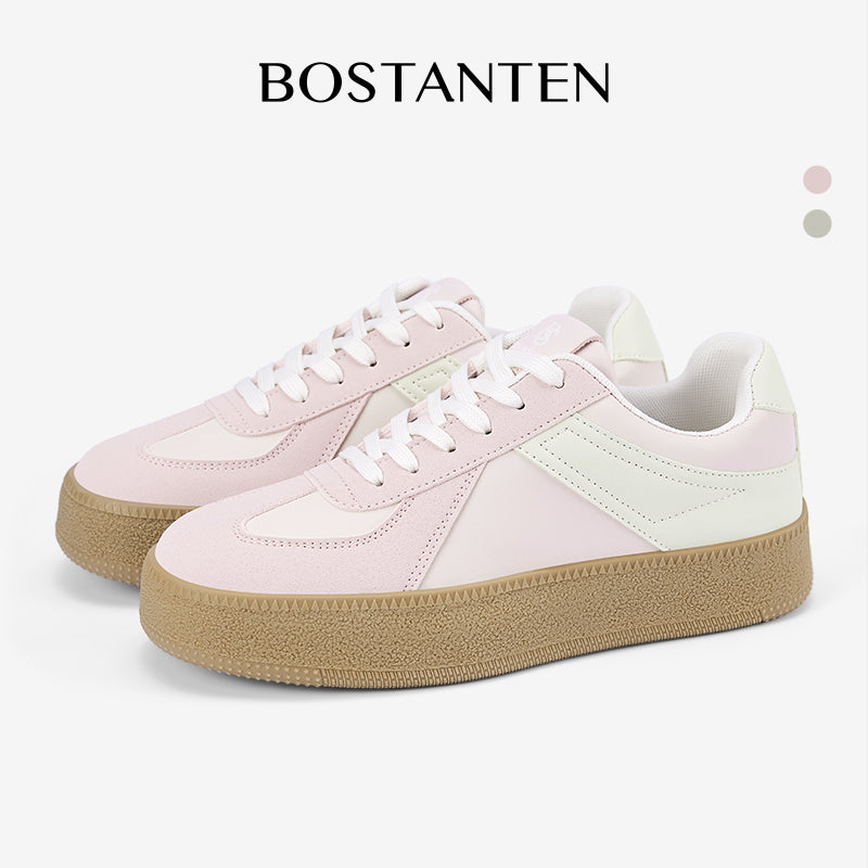 [Wenny shoes] BOSTANTEN Nami Sepatu Sneakers Wanita Sport Shoes Cream Pink Nyaman dan Serbaguna