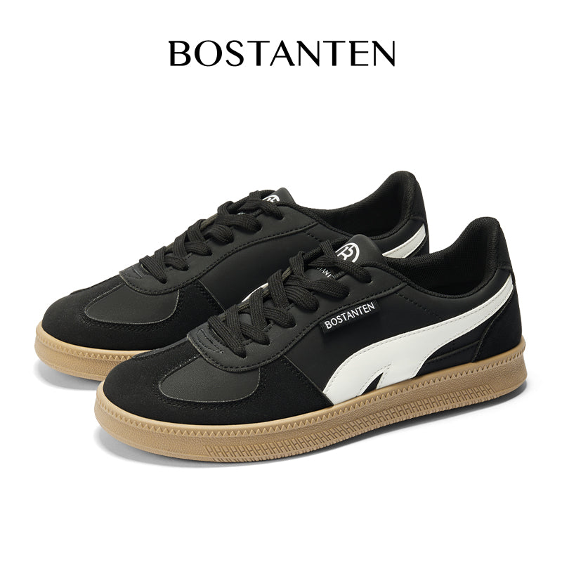 [Christy Shoes] BOSTANTEN Sepatu Kets Ringan dan Nyaman – Desain Kasual Anti Selip Warna Krem & Hitam