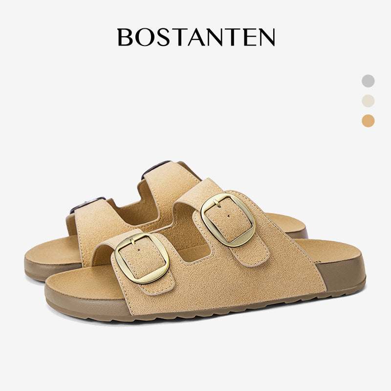 [Toast Shoes] BOSTANTEN Sandal Wanita Setengah Terbuka Sol Karet Anti Slip