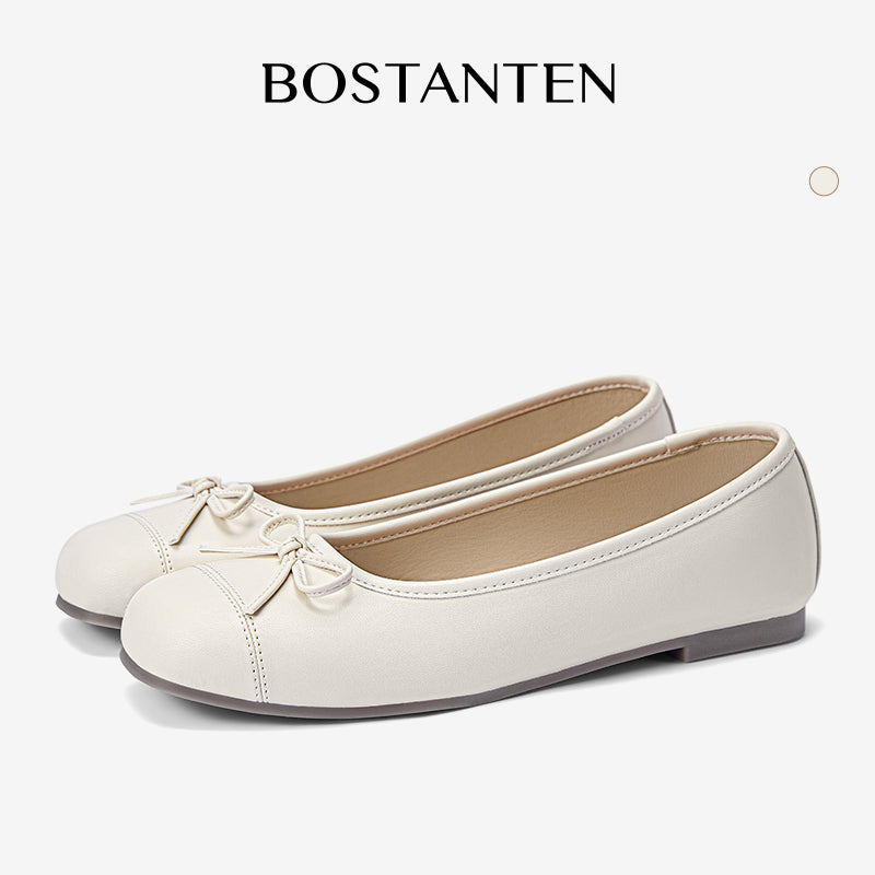 [Puff Ballet Shoes] BOSTANTEN Sepatu Wanita Balet Fashion Anti selip Sol
