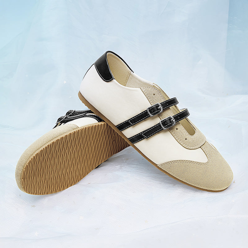 [Twinsy Shoes] Bostanten Sepatu Marry Jane Ballet Wanita Elegan Double Strap Nyaman Trendy‌