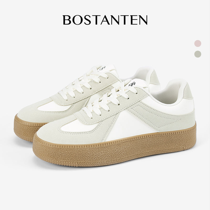 [Wenny shoes] BOSTANTEN Nami Sepatu Sneakers Wanita Sport Shoes Cream Pink Nyaman dan Serbaguna