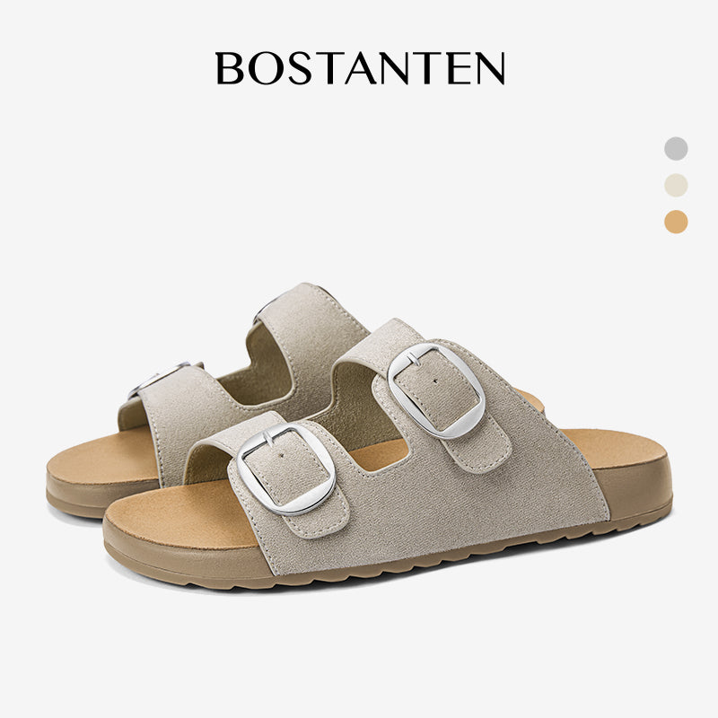 [Toast Shoes] BOSTANTEN Sandal Wanita Setengah Terbuka Sol Karet Anti Slip