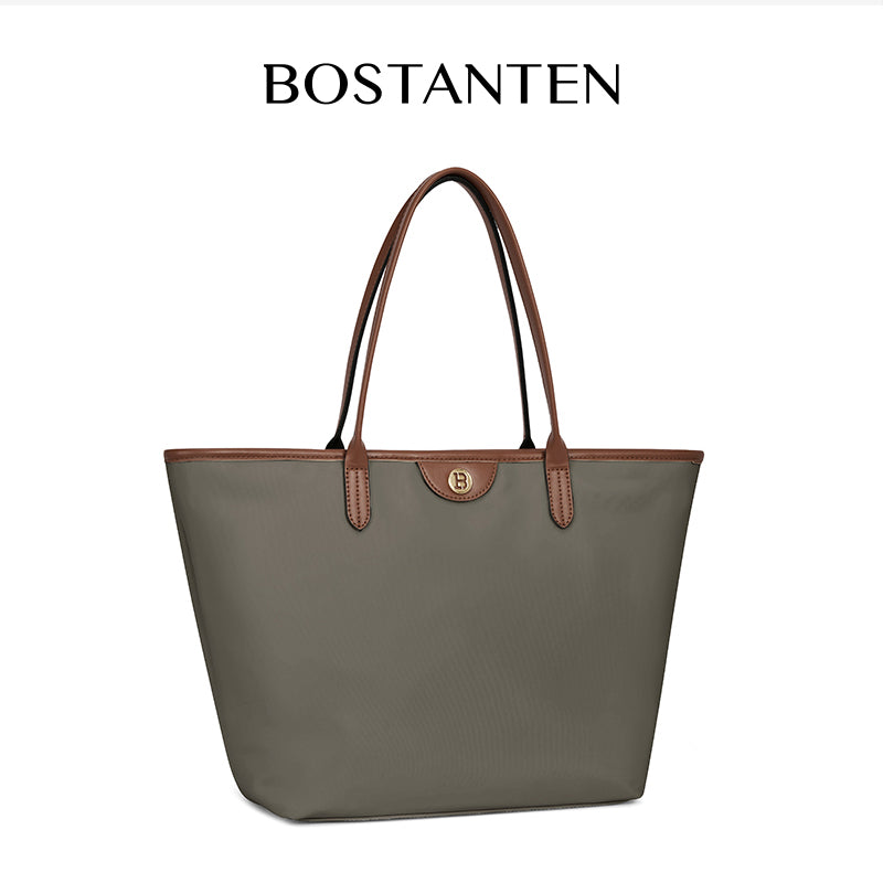 [Ashley Charles Bag] BOSTANTEN Totebag Wanita – Tas Canvas Hitam Putih, Bisa Jinjing & Bahu