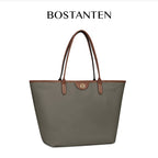 [Ashley Charles Bag] BOSTANTEN Totebag Wanita – Tas Canvas Hitam Putih, Bisa Jinjing & Bahu