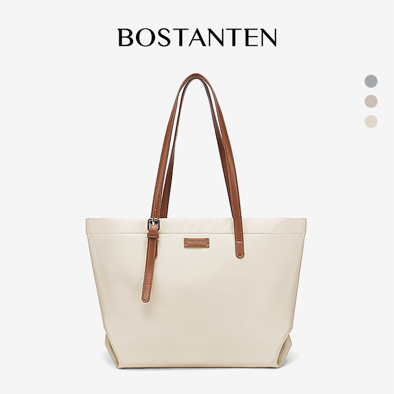 [Fanny Bag] BOSTANTEN Totebag Wanita Besar – Canvas & Kulit Sintetis