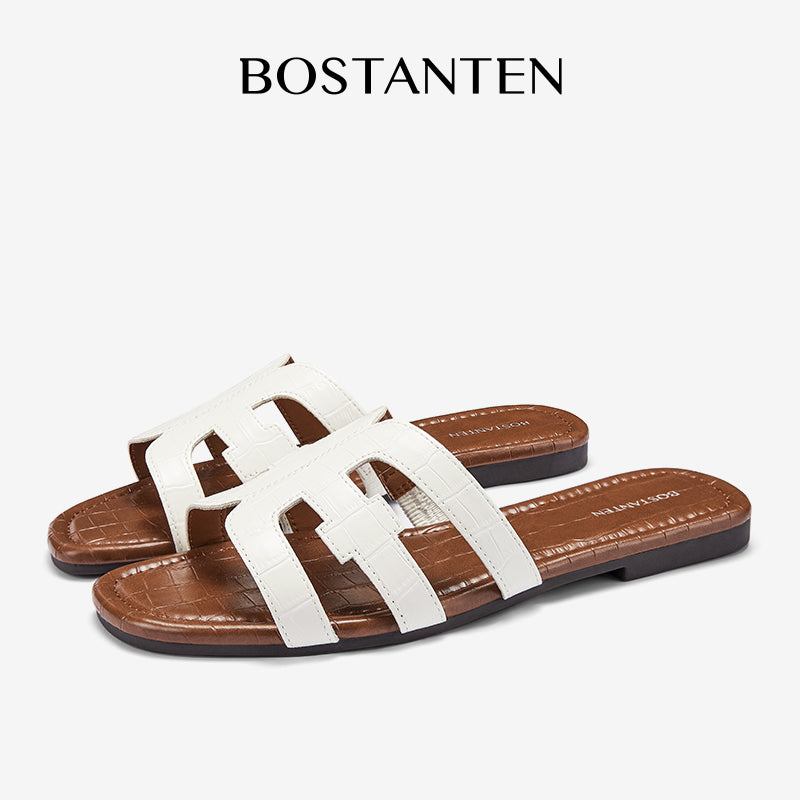 [Volcana Shoes]Bostanten Sandal Wanita Sandal pantai berongga dengan ujung terbuka