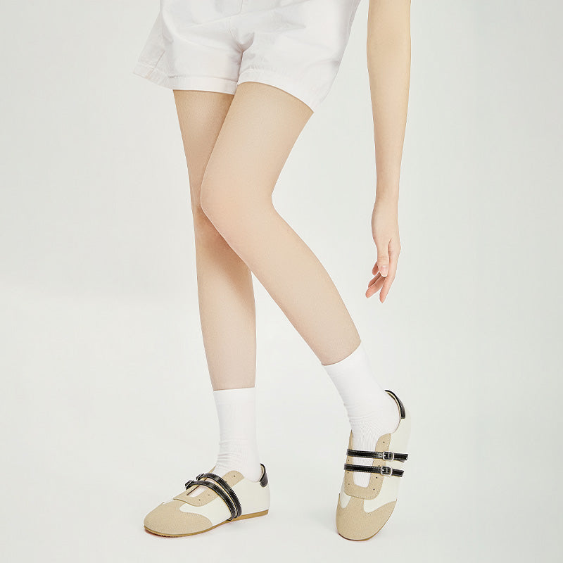 [Twinsy Shoes] Bostanten Sepatu Marry Jane Ballet Wanita Elegan Double Strap Nyaman Trendy‌