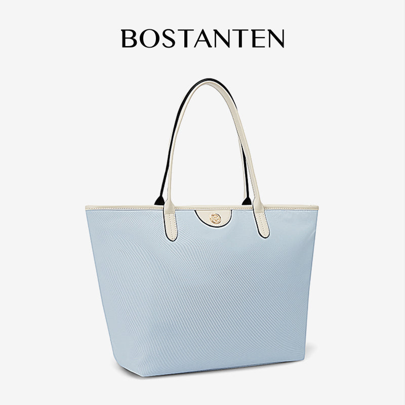 [Ashley Charles Bag] BOSTANTEN Totebag Wanita – Tas Canvas Hitam Putih, Bisa Jinjing & Bahu