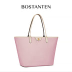 [Ashley Charles Bag] BOSTANTEN Totebag Wanita – Tas Canvas Hitam Putih, Bisa Jinjing & Bahu