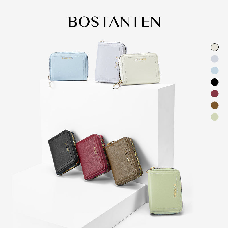 [Vallen Wallet] BOSTANTEN Dompet Kecil Wanita 2 in 1 Bertali Warna Variatif