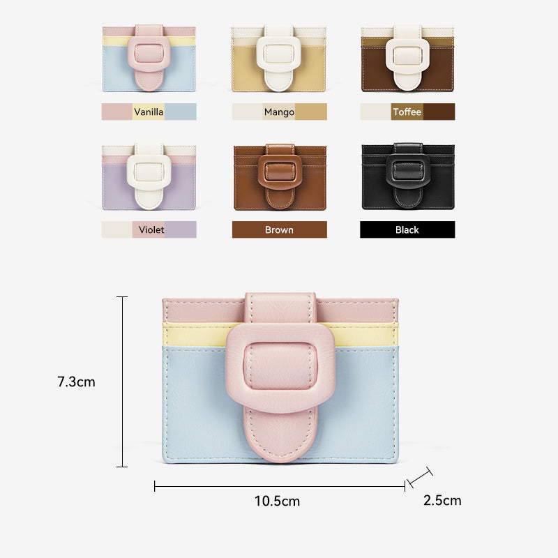 [lce Cream Card Pouch] BOSTANTEN Card Holder Dompet Mini Wanita Kulit PU