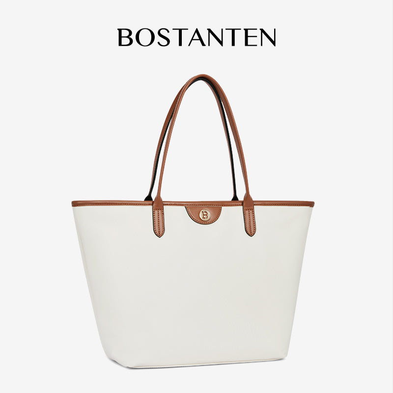 [Ashley Charles Bag] BOSTANTEN Totebag Wanita – Tas Canvas Hitam Putih, Bisa Jinjing & Bahu