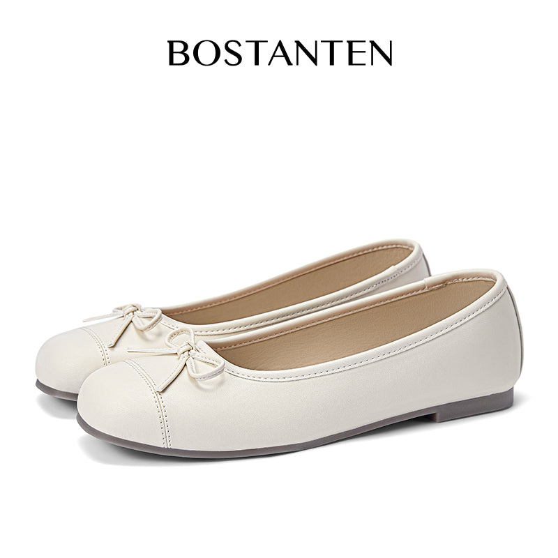 [Puff Ballet Shoes] BOSTANTEN Sepatu Wanita Balet Fashion Anti selip Sol