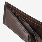 BOSTANTEN Dompet Pria Fashion Garis Horizontal PU Coklat/Hitam Wallet