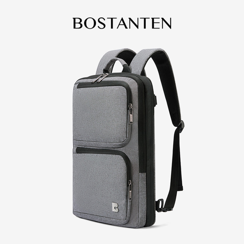 Bostanten Dualpack Bag Tas Ransel Pria Expandable Tas Laptop Anti Air untuk Kerja Bisnis Sekolah Kuliah