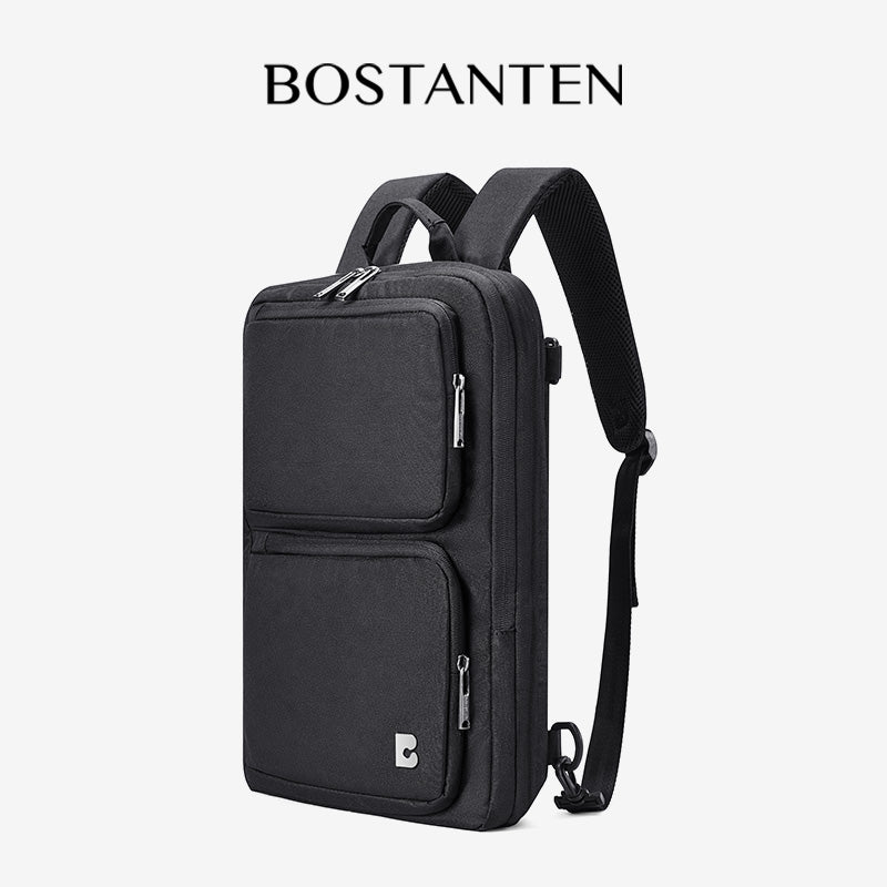 Bostanten Dualpack Bag Tas Ransel Pria Expandable Tas Laptop Anti Air untuk Kerja Bisnis Sekolah Kuliah