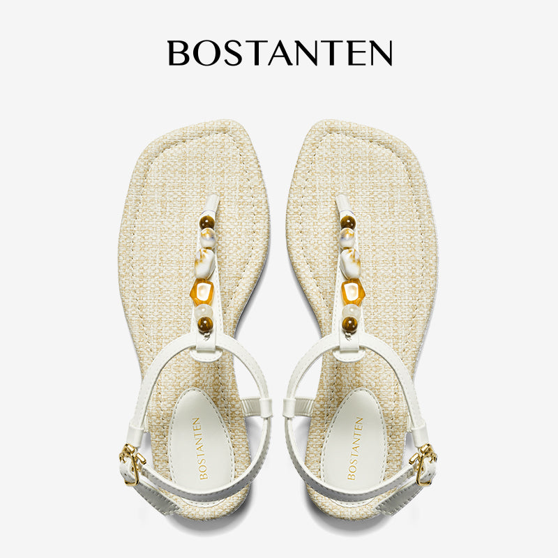 BOSTANTEN Lucky Sandal Flat Jepit Wanita Korea Premium Pesta kekinian