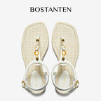 BOSTANTEN Lucky Sandal Flat Jepit Wanita Korea Premium Pesta kekinian
