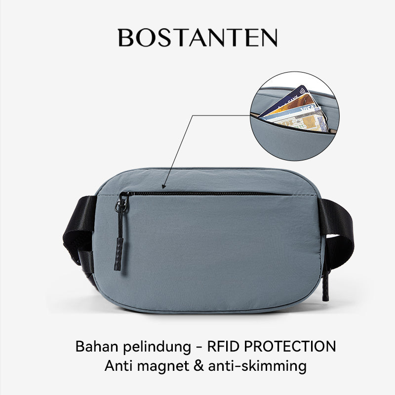 BOSTANTEN Tas Pinggang Pria Tahan Air Tersedia
