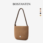 [Teddy Bag] BOSTANTEN Tas Selempang Wanita Kulit Suede Mini Fashionable – Desain Tali Anyaman DIY Adjustable Strap Tas Selempang