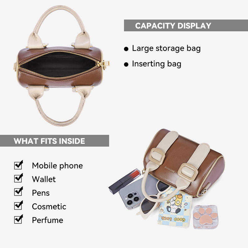 [Puff Ice Cream Bag] BOSTANTEN Tas Selempang Wanita Tas Tangan Elegan Fashion Lona Bag