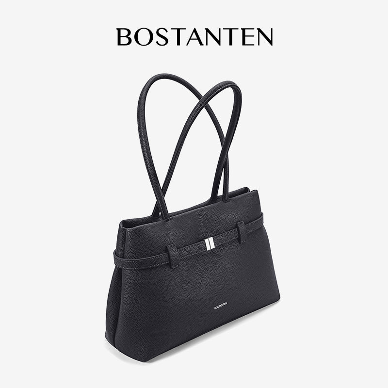 [Lock Tote Bag] BOSTANTEN Tas Tote Kulit PU Tas Selempang Handbag Wanita Korean Style Tote Bag Wanita