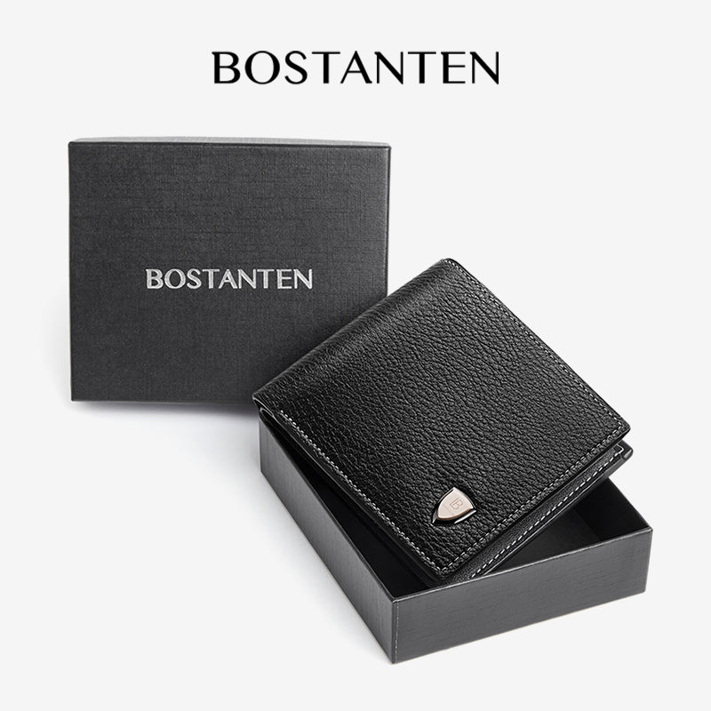 BOSTANTEN Dompet Lipat Pria Kulit PU Dengan Berbagai Motif