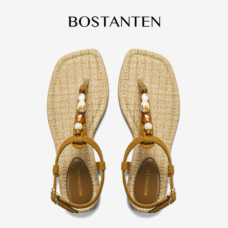 BOSTANTEN Lucky Sandal Flat Jepit Wanita Korea Premium Pesta kekinian