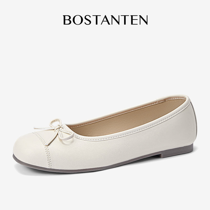 [Puff Ballet Shoes] BOSTANTEN Sepatu Wanita Balet Fashion Anti selip Sol