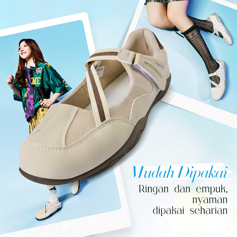 BOSTANTEN Lina Shoes Sneakers Wanita Sepatu Mary Jane
