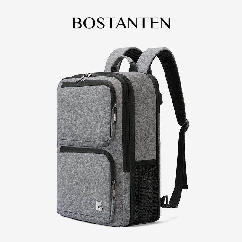 Bostanten Dualpack Bag Tas Ransel Pria Expandable Tas Laptop Anti Air untuk Kerja Bisnis Sekolah Kuliah