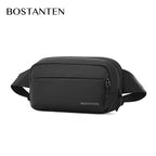 BOSTANTEN Tas Pinggang Pria Tahan Air Tersedia Hitam/Abu-abu