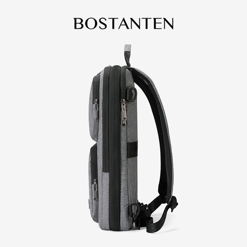 Bostanten Dualpack Bag Tas Ransel Pria Expandable Tas Laptop Anti Air untuk Kerja Bisnis Sekolah Kuliah